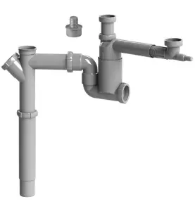 VATTENLÅS FALU 2FLEX G40X50 MM MED TELESKOPRÖR GRÅ FALUPLAST