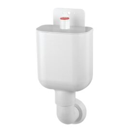 TVÄTTMASKINSAVLOPP 40 MM KOMPLETT MED RÖR OCH VÄGGHUV VIT FALUPLAST