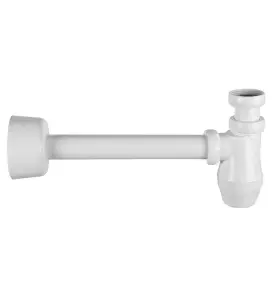VATTENLÅSSATS G32 X 32 MM MED RAKT RÖR OCH HUV VIT FALUPLAST