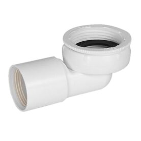VINKEL 32 MM X G32/40 X 90° MUFF X INVÄNDIG GÄNGA VIT FALUPLAST