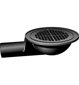 SPYGATT 150X75 MM MED SIL SVART GUSTAVSBERG RÖRSYSTEM