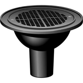 SPYGATT 150X75 MM MED SIL SVART GUSTAVSBERG RÖRSYSTEM