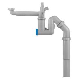 DISKBÄNKVATTENLÅS 2 ENKELT DN50 MED TELESKOPRÖR JAFO