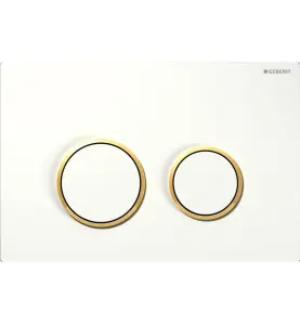 SPOLPLATTA OMEGA 20 VIT/GULD GEBERIT