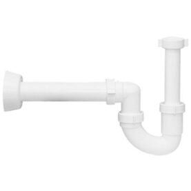 VATTENLÅSSATS 40 MM X G40/G32 RAKT RÖR OCH HUV VIT FALUPLAST