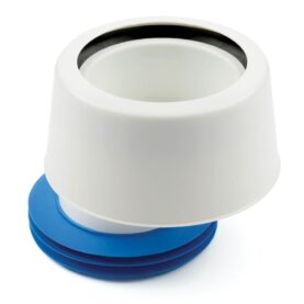 WC-STOS GAS WC 30 STOR Ø110/Ø130MM FÖR DN100 NORMALRÖRSMUFF EXCENTRISK 30MM, STOR VIT JAFO