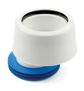 WC-STOS GAS WC 30 STOR Ø110/Ø130MM FÖR DN100 NORMALRÖRSMUFF EXCENTRISK 30MM, STOR VIT JAFO