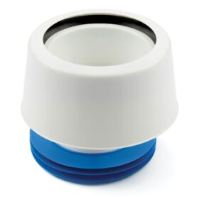 WC-STOS GAS WC 7 STOR Ø110/Ø130MM FÖR DN100 NORMALRÖRSMUFF EXCENTRISK 7MM, STOR VIT JAFO