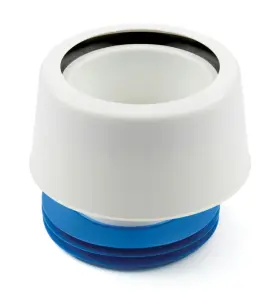 WC-STOS GAS WC 7 STOR Ø110/Ø130MM FÖR DN100 NORMALRÖRSMUFF EXCENTRISK 7MM, STOR VIT JAFO