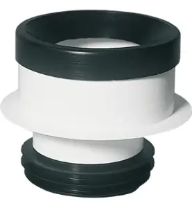 WC-STOS GAS WC 7 Ø110MM FÖR Ø110MM SLÄTÄNDA EXCENTRISK 7MM, MED FLÄNS VIT JAFO