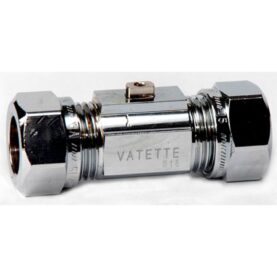 KULVENTIL 22 KLÄMRING UTAN VRED FÖRKROMAD VATETTE