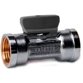 KULVENTIL G10 RAK INVÄNDIG MED VRED FÖRKROMAD VATETTE