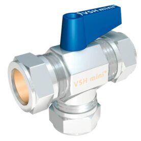 T-KULVENTIL 15X15X15 KLÄMRING, MED VRED KROM BALLOFFIX VSH