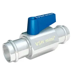 RAK KULVENTIL 12X12MM PRESS 2MUFF, MED VRED KROM BALLOFFIX VSH