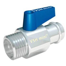 RAK KULVENTIL 12MM X R15 PRESSMUFF X UTVÄNDIG GÄNGA, MED VRED KROM BALLOFFIX VSH