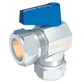 VINKELKULVENTIL 15X15 KLÄMRING, MED VRED KROM BALLOFFIX VSH