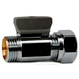 KULVENTIL 15 MM X G15 KLÄMRING X UTVÄNDIG GÄNGA MED PLANÄNDA, MED VRED KROM VATETTE