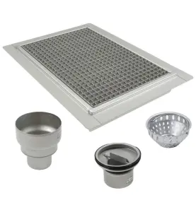 STORKÖKSBRUNNAR 660E 600X400 B110 MED BOTTENUTLOPP FÖR BETONGGOLV MED MASSA/EPOXI BLUCHER
