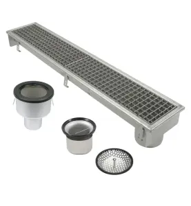 SPÄRRBRUNNAR 670B 1200X150 B75 MED BOTTENUTLOPP FÖR BETONGGOLV/KLINKER UTAN TÄTSKIKT BLUCHER