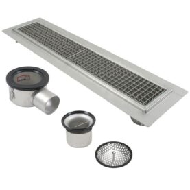 SPÄRRBRUNNAR 670E 1000X150 S75 MED SIDOUTLOPP FÖR BETONGGOLV MED MASSA/EPOXI BLUCHER