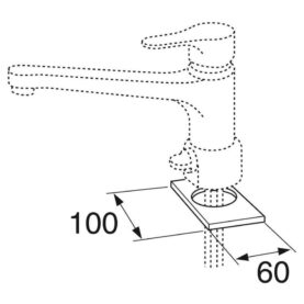 TÄCKBRICKA FÖR UTBYTE AV 2-HÅLSBLANDARE 60 CC GBG