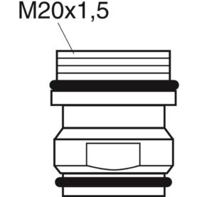 NIPPEL M20X1,5 UTV UTLOPPSPIP GBG