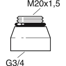 NIPPEL UTV. 632811 M20X15X GBG