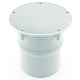 RENSBRUNN PRB 110 Ø110MM FÖR BETONGGOLV MED LOCK AV ROSTFRITT STÅL VIT JAFO