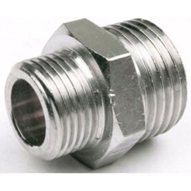 SEXKANTNIPPEL METALL G20XG15 2UTVÄNDIG GÄNGA KROM