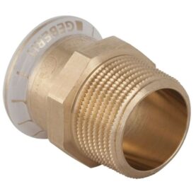 ÖVERGÅNGSMUFF 28 MM X R25 MUFF X UTVÄNDIG GÄNGA RÖDGODS M-PROFIL MAPRESS GEBERIT