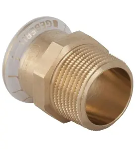 ÖVERGÅNGSMUFF 54 MM X R50 MUFF X UTVÄNDIG GÄNGA RÖDGODS M-PROFIL MAPRESS GEBERIT