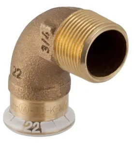 VINKEL 18 MM X R20 90° MUFF X UTVÄNDIG GÄNGA RÖDGODS M-PROFIL MAPRESS GEBERIT