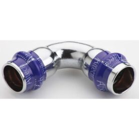 BÖJ 12 90° 2 MUFF FÖRKROMAD KOPPAR V-PROFIL ALTECH