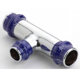 T-RÖR 12X15X12 FÖRKROMAD KOPPAR V-PROFIL ALTECH