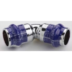 BÖJ 12 45° 2 MUFF FÖRKROMAD KOPPAR V-PROFIL ALTECH