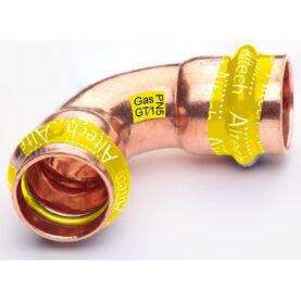 BÖJ 12 90° 2 MUFF KOPPAR GAS V-PROFIL ALTECH