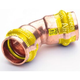 BÖJ 12 45° 2 MUFF KOPPAR GAS V-PROFIL ALTECH