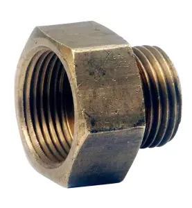 ÖVERGÅNGSNIPPEL 22 MM X R20 UTVÄNDIG GÄNGA MÄSSING VATETTE