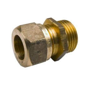 ÖVERGÅNGSKOPPLING 16X15 MM (M21X1,5) UTVÄNDIG GÄNGA X KLÄMRING MÄSSING VATETTE