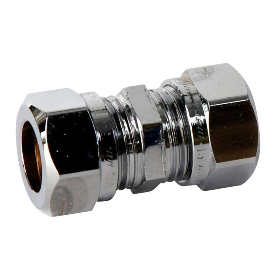 RAK KOPPLING 10 MM 2KLÄMRING KROM VATETTE