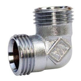 VINKELSKRUVDEL 15 MM (G 1/2) 2UTVÄNDIG GÄNGA KROM VATETTE