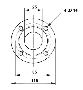 SVETSFLÄNS DN25 FÖR CRN1/3/5 SVETSANSLUTNING GRUNDFOS