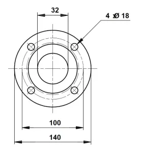 SVETSFLÄNS DN32 FÖR CRN1/3/5 SVETSANSLUTNING GRUNDFOS