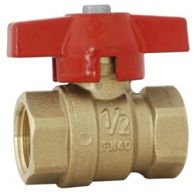 KULVENTIL 15 RAK INVÄNDIG MED VRED RÖD ALTECH