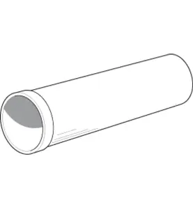 RUND RÖKRÖRSFÖRLÄNGNING 750MM NIBE