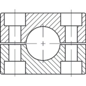 RÖRKLAMMER ENKEL 16 MM BLÅ