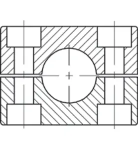 RÖRKLAMMER ENKEL 16 MM BLÅ