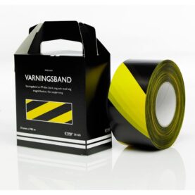 VARNINGSBAND GUL/SVART 500METER
