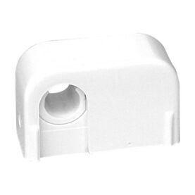 RÖRKLAMMA 12/15/16 MM C/V 20 MM, B=45 MM ENKEL VIT FALUPLAST