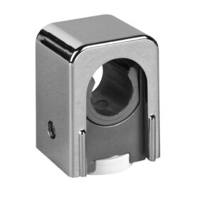 RÖRKLAMMA 12/15 MM C/V 20 MM, B=20 MM ENKEL, MINI SNAP FÖRKROMAD FALUPLAST